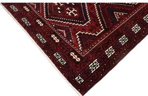 Tappeto Lori Geometrico Rosso Scuro Nero 225x320 Cm