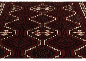 Tappeto Lori Geometrico Rosso Scuro Nero 170x262 Cm