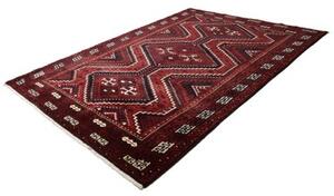 Tappeto Lori Geometrico Rosso Scuro Nero 225x320 Cm