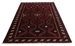 Tappeto Lori Geometrico Rosso Bordeaux Blu Scuro 176x263 Cm
