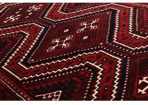 Tappeto Lori Geometrico Rosso Scuro Nero 225x320 Cm