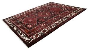 Tappeto Lori Stilizzato Rosso Scuro Nero 228x317 Cm