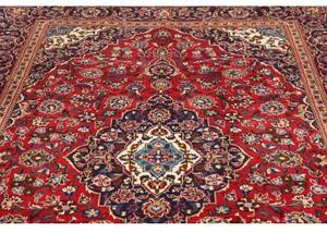 Tappeto Ardakan Medaglione Floreale Rosso Blu Scuro 197x298 Cm