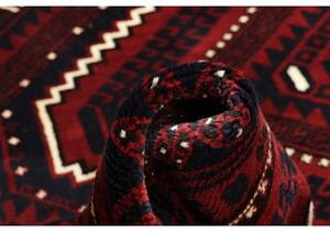 Tappeto Lori Geometrico Rosso Scuro Nero 222x310 Cm