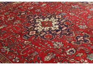 Tappeto Tabriz Stilizzato Rosso Blu Scuro 198x287 Cm