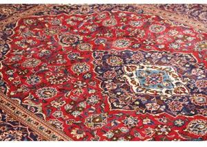 Tappeto Ardakan Medaglione Floreale Rosso Blu Scuro 197x298 Cm