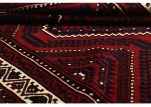 Tappeto Lori Geometrico Rosso Scuro Nero 222x310 Cm