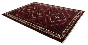 Tappeto Lori Geometrico Rosso Scuro Nero 222x310 Cm