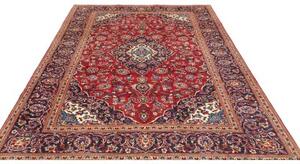 Tappeto Ardakan Medaglione Floreale Rosso Blu Scuro 197x298 Cm