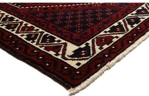 Tappeto Lori Geometrico Rosso Scuro Nero 222x310 Cm