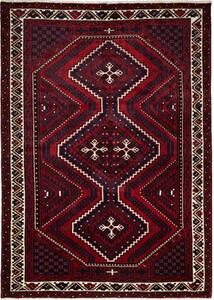 Tappeto Lori Geometrico Rosso Scuro Nero 222x310 Cm