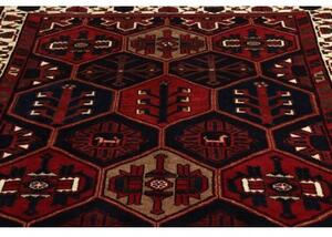 Tappeto Lori Geometrico Rosso Blu Scuro 174x266 Cm