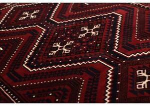 Tappeto Lori Geometrico Rosso Scuro Nero 222x310 Cm