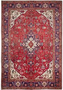 Tappeto Tabriz Stilizzato Rosso Blu Scuro 198x287 Cm