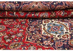 Tappeto Ardakan Medaglione Floreale Rosso Blu Scuro 197x298 Cm