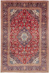 Tappeto Ardakan Medaglione Floreale Rosso Blu Scuro 197x298 Cm