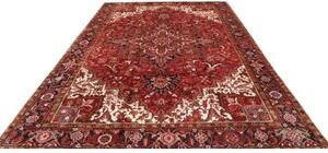 Tappeto Gorawan Stilizzato Rosso Blu Scuro 253x340 Cm