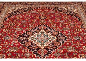 Tappeto Ardakan Medaglione Floreale Rosso Blu Scuro 227x334 Cm