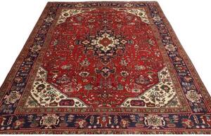 Tappeto Tabriz Stilizzato Rosso Blu Scuro 198x287 Cm
