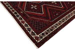 Tappeto Lori Geometrico Rosso Scuro Nero 222x310 Cm