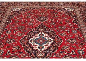 Tappeto Ardakan Medaglione Floreale Rosso Blu Scuro 200x308 Cm