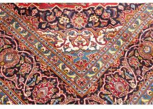 Tappeto Ardakan Medaglione Floreale Rosso Blu Scuro 247x357 Cm