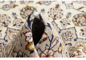 Tappeto Kashan Medaglione Floreale Avorio Blu Scuro 240x357 Cm