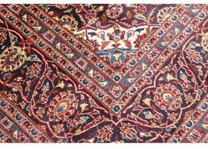 Tappeto Ardakan Medaglione Floreale Rosso Blu Scuro 243x348 Cm