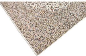 Tappeto Kashan Medaglione Floreale Avorio Blu Scuro 240x357 Cm