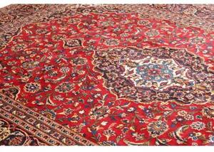 Tappeto Ardakan Medaglione Floreale Rosso Blu Scuro 243x348 Cm