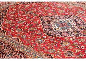 Tappeto Ardakan Medaglione Floreale Rosso Blu Scuro 247x357 Cm