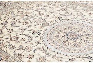 Tappeto Nain 9la Medaglione Floreale Avorio Blu 204x298 Cm