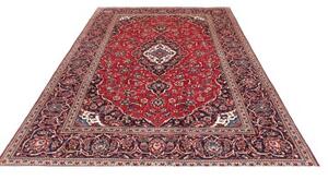 Tappeto Ardakan Medaglione Floreale Rosso Blu Scuro 200x308 Cm