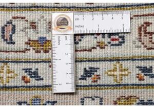 Tappeto Kashan Medaglione Floreale Avorio Blu Scuro 240x357 Cm