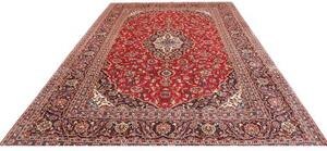 Tappeto Ardakan Medaglione Floreale Rosso Blu Scuro 243x348 Cm