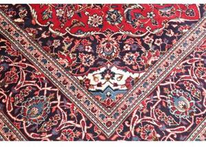 Tappeto Ardakan Medaglione Floreale Rosso Blu Scuro 200x308 Cm