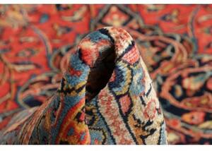 Tappeto Sarough Medaglione Floreale Rosso Corallo Blu Notte 270x370 Cm