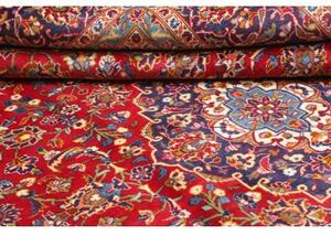 Tappeto Ardakan Medaglione Floreale Rosso Blu Scuro 248x350 Cm