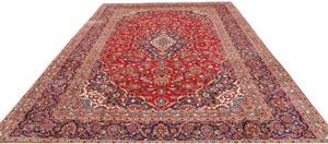 Tappeto Ardakan Medaglione Floreale Rosso Blu Scuro 248x350 Cm