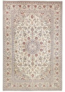 Tappeto Kashan Medaglione Floreale Avorio Beige 200x300 Cm