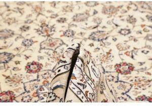 Tappeto Kashan Medaglione Floreale Avorio Beige 200x300 Cm