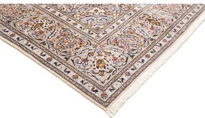 Tappeto Kashan Medaglione Floreale Avorio Blu 203x320 Cm