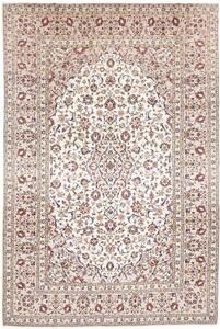 Tappeto Kashan Medaglione Floreale Avorio Blu Scuro 200x305 Cm