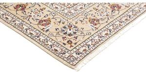 Tappeto Kashan Medaglione Floreale Avorio Beige 200x300 Cm
