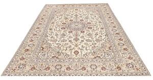 Tappeto Kashan Medaglione Floreale Avorio Beige 200x300 Cm
