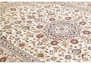 Tappeto Kashan Medaglione Floreale Avorio Beige 200x300 Cm
