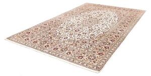 Tappeto Kashan Medaglione Floreale Avorio Blu Scuro 200x305 Cm