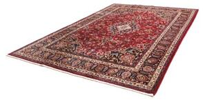 Tappeto Mashad Medaglione Floreale Rosso Blu Scuro 243x340 Cm