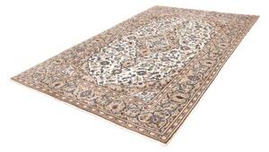 Tappeto Kashan Medaglione Floreale Avorio Blu 197x306 Cm
