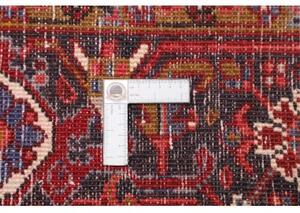 Tappeto Gorawan Stilizzato Rosso Blu Scuro 260x334 Cm